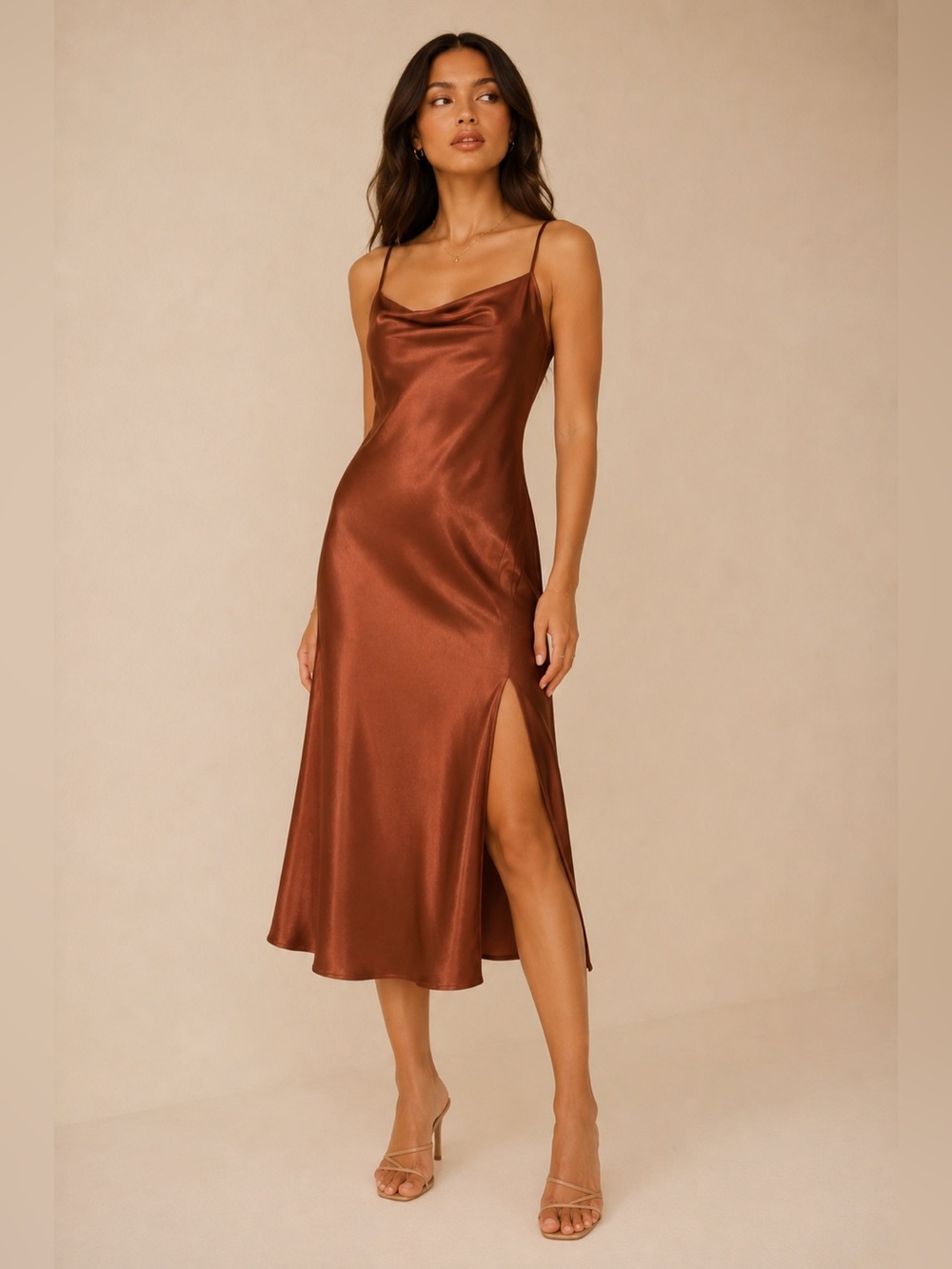 Altar’d State Andrea Satin Maxi Dress